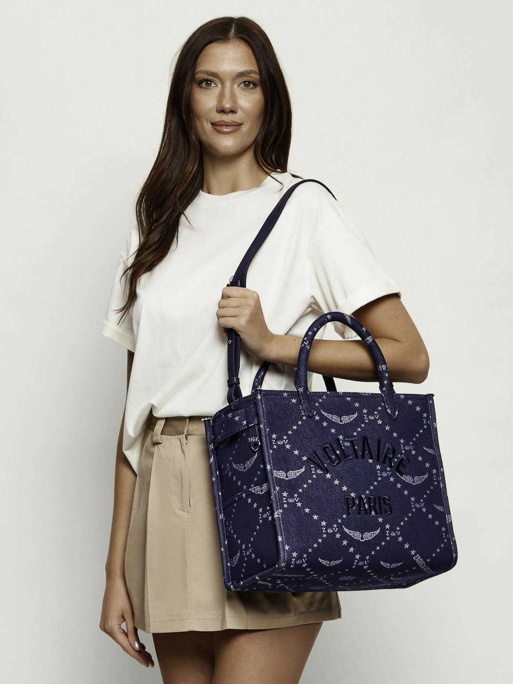 ANGEL TOTE DENIM MONOGRAM
