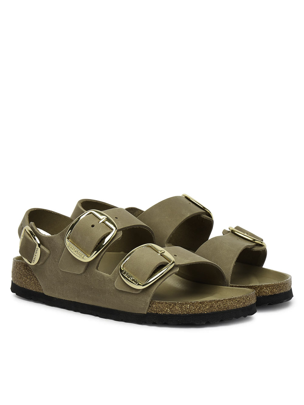 S26 LEATHER MILANO BIG BUCKLE LEOI TABACCO BROWN HEX 35 - 43 NARROW SEASONAL ΠΑΠ