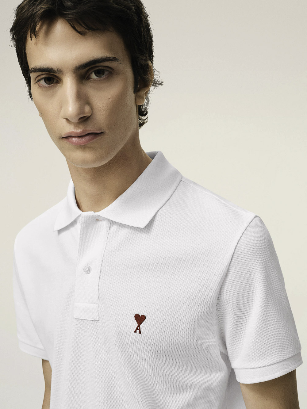 POLO WITH RED AMI DE COEUR