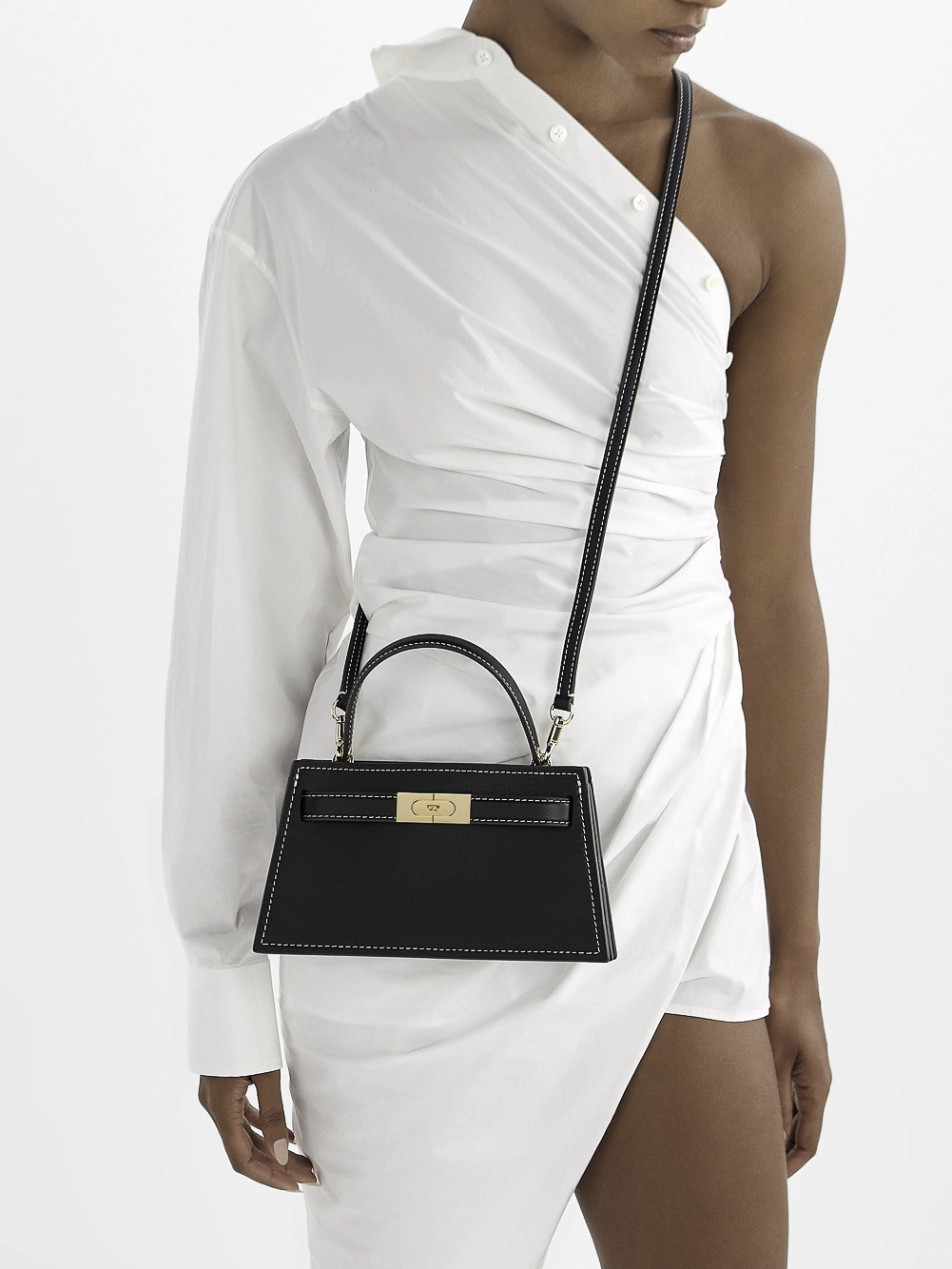 Lee Radziwill Pebble mini top handle Tory Burch