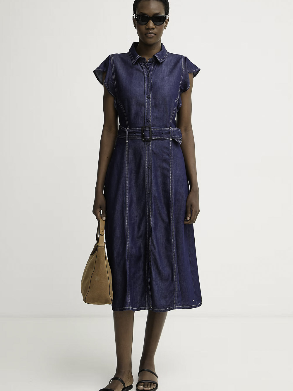 VOLANT F&F MIDI DRESS LENY SS Tommy Hilfiger