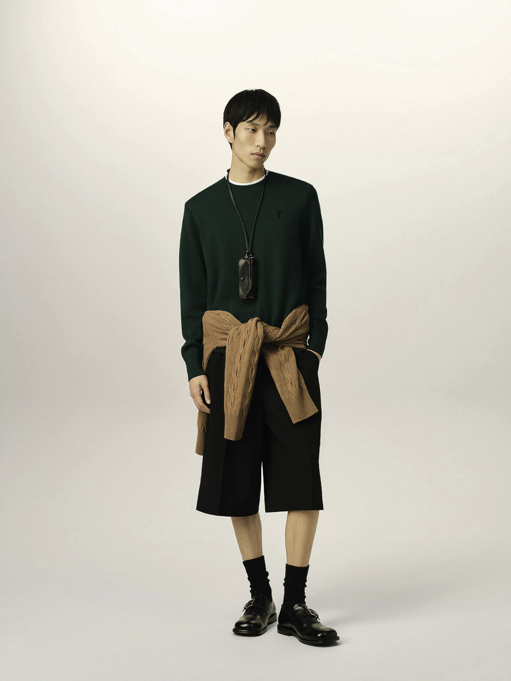 CREWNECK SWEATER WITH AMI DE COEUR AMI