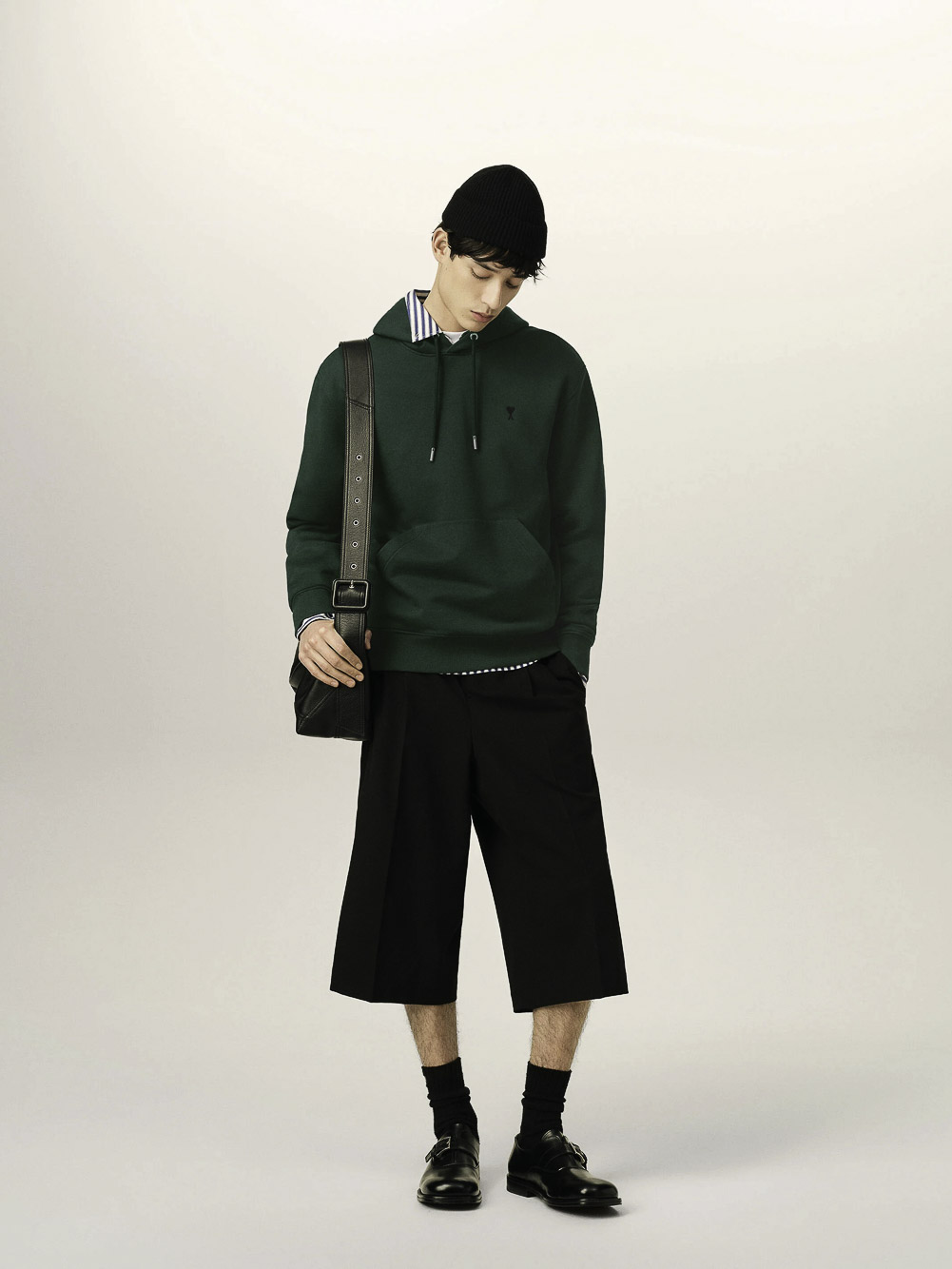 HOODIE WITH CONTRASTED AMI DE COEUR ΑΜΙ