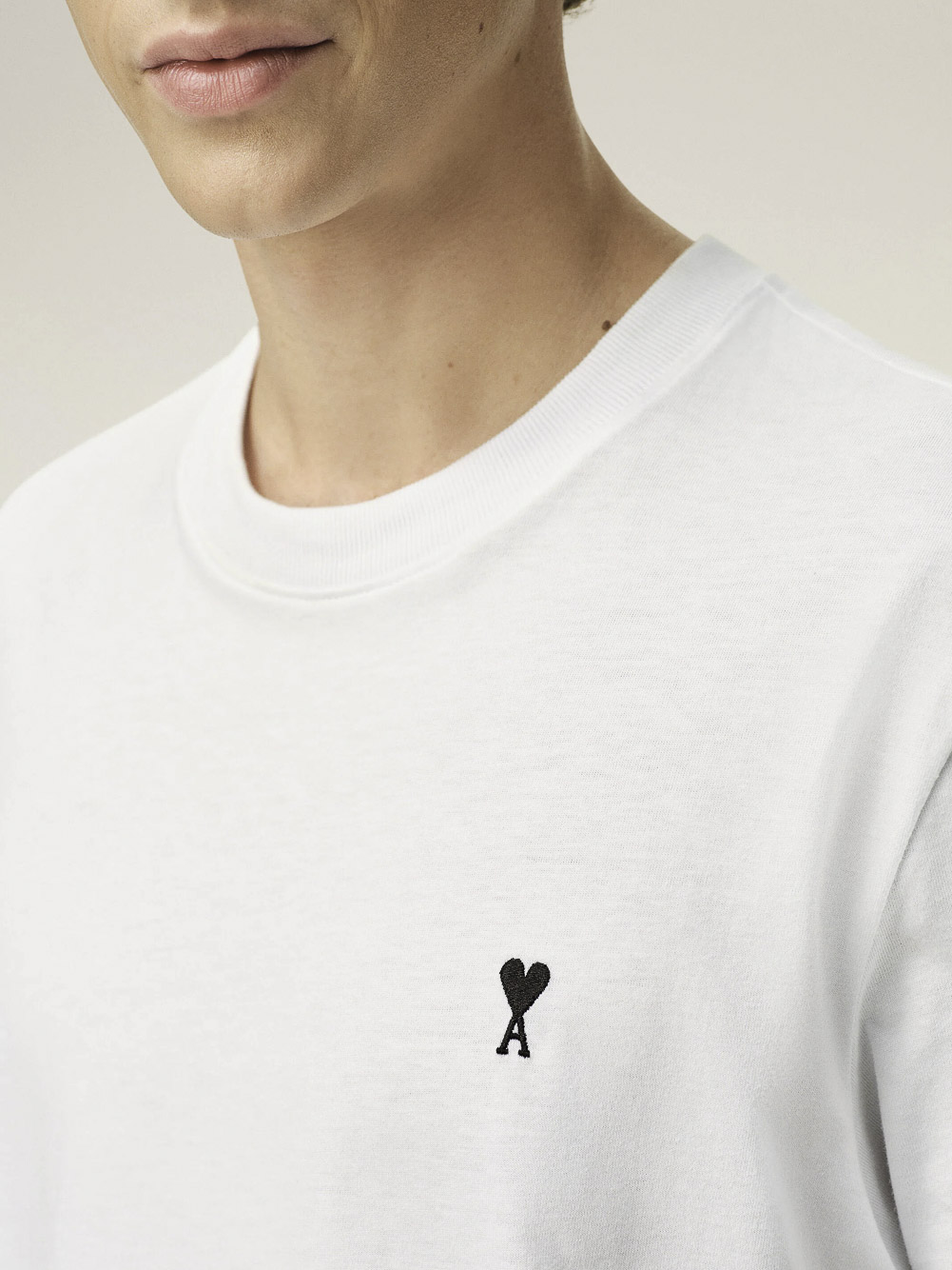 TSHIRT WITH CONTRASTED AMI DE COEUR AMI
