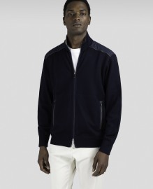 MEN'S KNITTED WOOL ZIPPED SWEATER