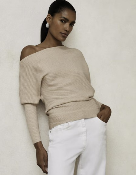 LORNA-DRAPE KNITTED TOP