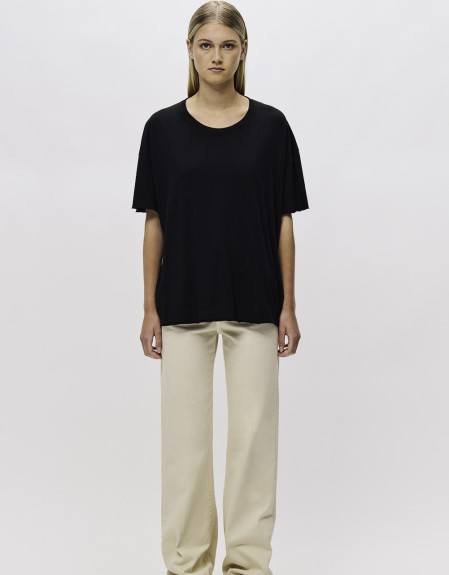 OVERSIZED T-SHIRT WITH RAW EDGES