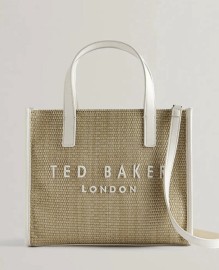 PAOLINA Faux Raffia Small Icon Bag