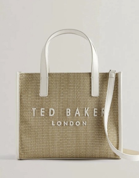 PAOLINA Faux Raffia Small Icon Bag