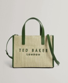 PAOLINA Faux Raffia Small Icon Bag