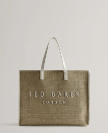 PALLMER Faux Raffia Large Icon Bag