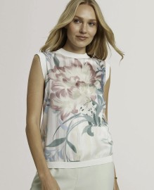 PAVONIA Printed Woven Front Tank