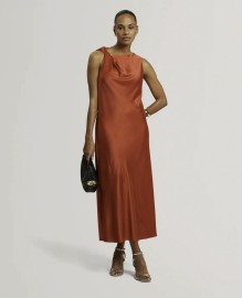 ELOUIZE Twist Detail Midi Dress