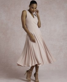 CARNELI Midi Dress With Pleat Detail