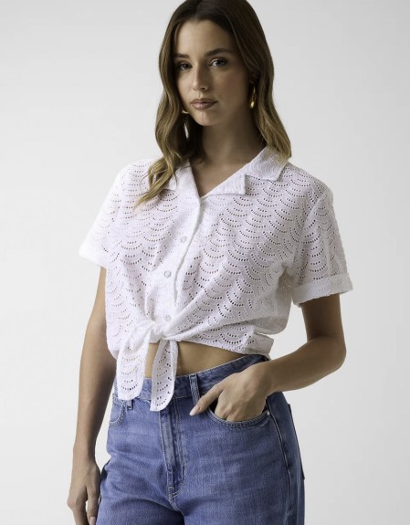 SS SHARON EYELETS SHIRT ΠΟΥΚΑΜΙΣΟ ΓΥΝΑΙΚΕΙΟ