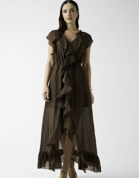 SS MAELYS RUFFLED LONG DRESS ΦΟΡΕΜΑ ΓΥΝΑΙΚΕΙΟ