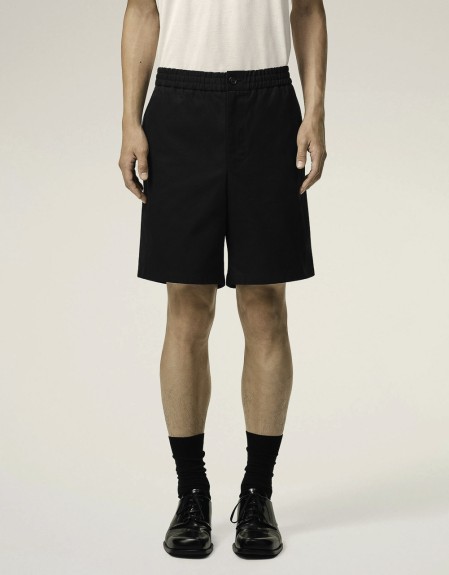 ELASTICATED WAIST SHORTS WITH EMBOSSED AMI