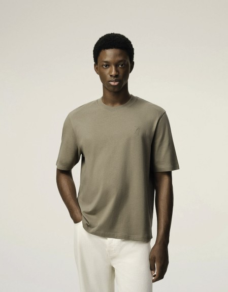 TSHIRT WITH TONAL EMBOSSED AMI DE COEUR