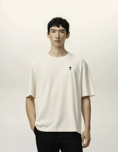 BOXY FIT SHORT SLEEVES ADC TEESHIRT WITH SIGNATURE PRINT AT BACK