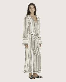 ABATON CROPPED TROUSERS MADE OUT OF SIGNATURE TEXTURED SILK
