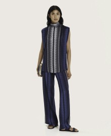 ALCESTES TROUSERS MADE OUT OF SIGNATURE TEXTURED SILK