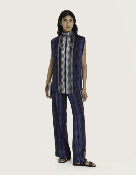 ALCESTES TROUSERS MADE OUT OF SIGNATURE TEXTURED SILK