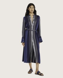 MIDI DRESS MADE OUT OF SIGNATURE TEXTURED SILK