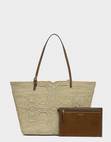 Ella Structured Straw Large Tote
