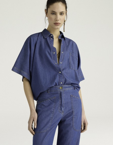 Lila shirt Momoni