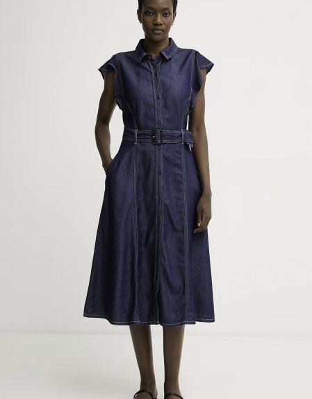 VOLANT F&F MIDI DRESS LENY SS Tommy Hilfiger