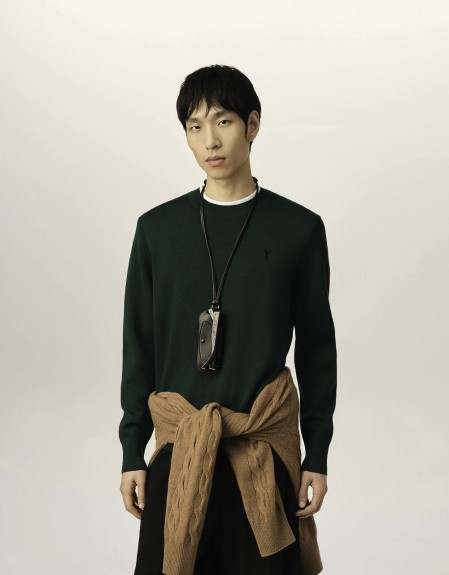 CREWNECK SWEATER WITH AMI DE COEUR AMI